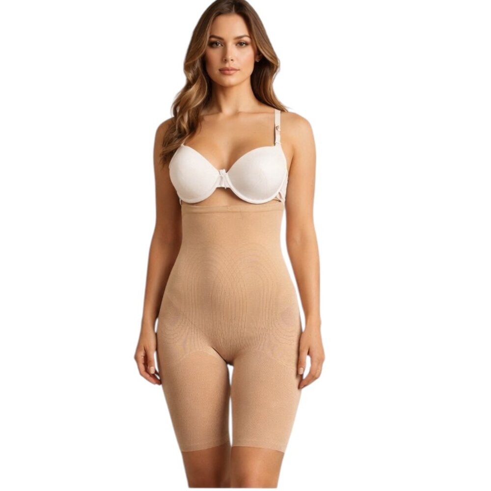 Plus Size Nude Shapewear 3XL/4XL | Mesh Buttock | Detachable Straps
